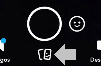 presiona para cambiar la pantalla en snapchat