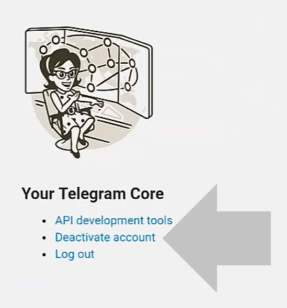 selecciona desactivar cuenta de telegram