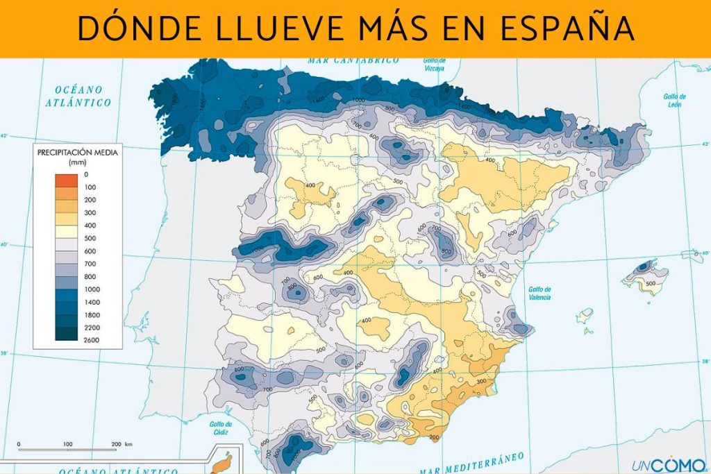 Dónde llueve más en España